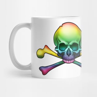 Rainbow Skull and Bones Mug